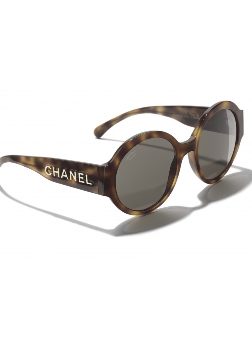 CHANEL Round Sunglasses in Tortoise Brown/Green